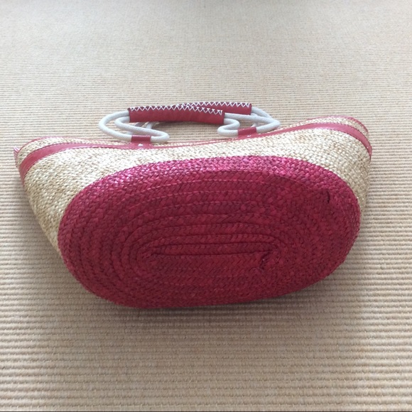 Straw Studios Red Nautical Summer Tote Bag - NWOT - Picture 3 of 8